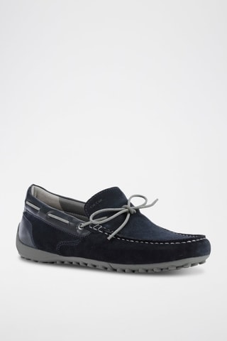 Mocassins en cuir Snake - Bleu marine