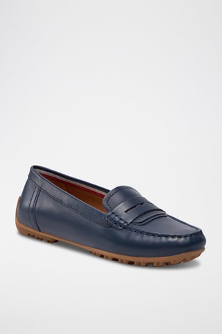 Mocassins en cuir nappa Kosmopolis - Bleu marine