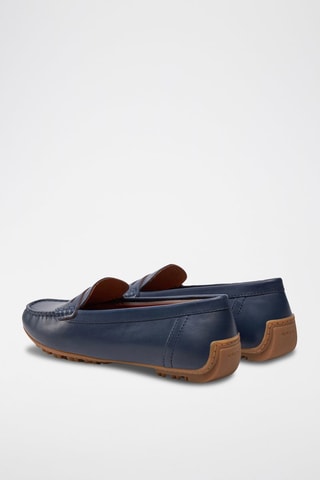 Mocassins en cuir nappa Kosmopolis - Bleu marine