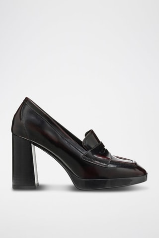 Mocassins à talons en cuir verni Teulada - Bordeaux