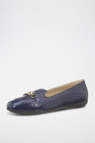 Mocassins en cuir Annytah - Bleu marine