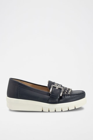 Mocassins en cuir nappa Wimbley  Bleu marine 