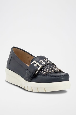 Mocassins en cuir nappa Wimbley  Bleu marine 