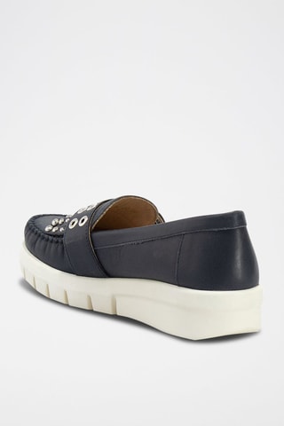 Mocassins en cuir nappa Wimbley  Bleu marine 