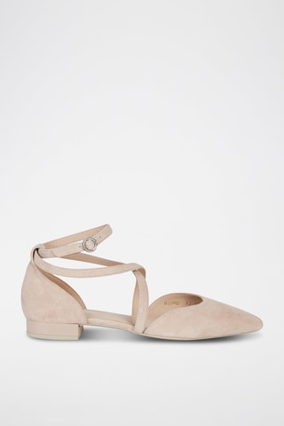 Escarpins en cuir de chèvre nubuck Charyssa - Beige clair