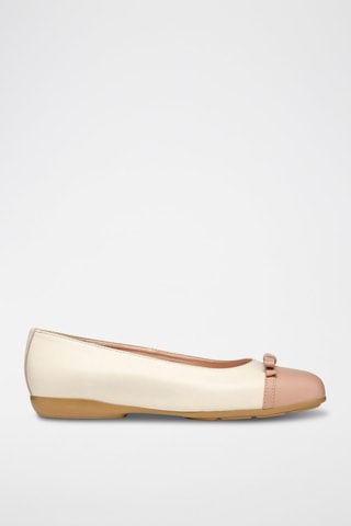 Ballerines en cuir de veau Annytah - Ecru