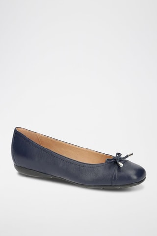 Ballerines en cuir Annytah - Bleu marine