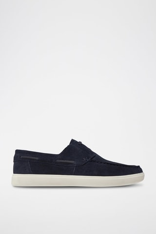 Chaussures bateau en nubuck Avola - Bleu marine