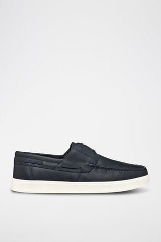 Chaussures bateau en cuir Avola - Bleu marine