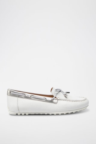 Chaussures bateau en cuir Leelyan - Blanc