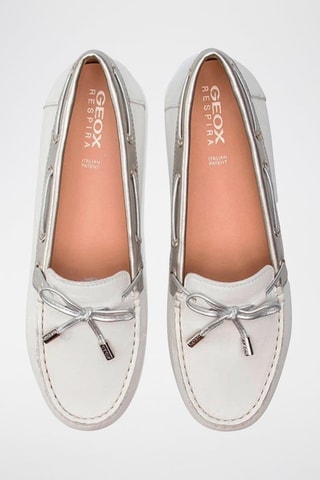 Chaussures bateau en cuir Leelyan - Blanc