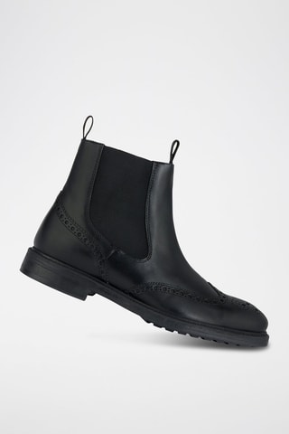 Boots Chelsea en cuir Tiberio - Noir