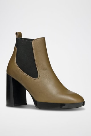 Bottines Chelsea en cuir Teulada - Vert olive