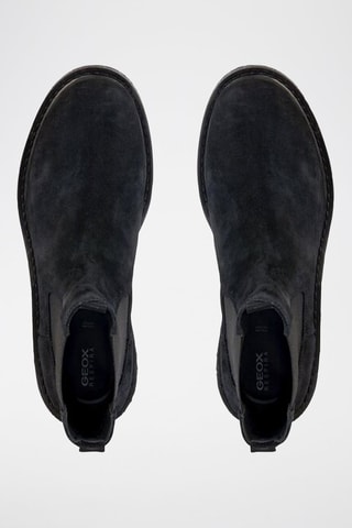 Bottines Chelsea compensées en nubuck Elidea - Noir