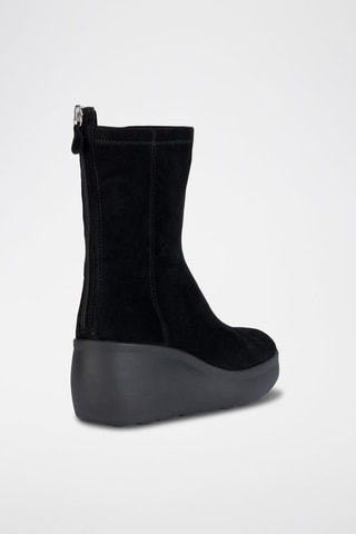 Bottines compensées en nubuck Spherica - Noir