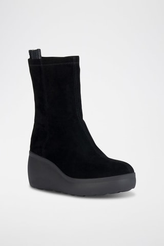 Bottines compensées en nubuck Spherica - Noir