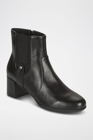 Bottines en cuir - Noir