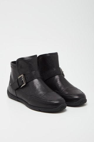 Bottines en cuir de chèvre Shiny Noir