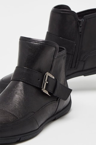 Bottines en cuir de chèvre Shiny Noir