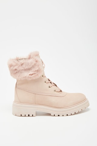 Bottines fourrées en cuir Iridea Rose