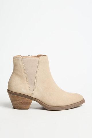 Bottines en cuir - Beige