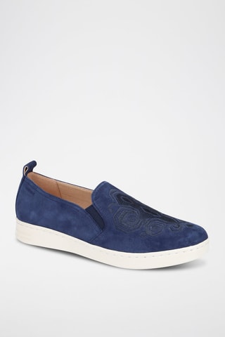 Slip-on en nubuck Jaysen - Bleu marine