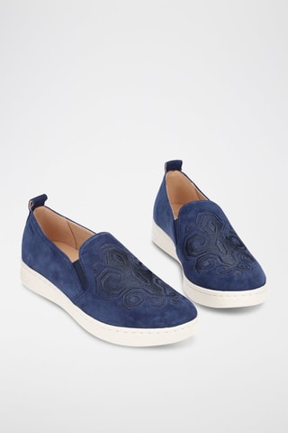Slip-on en nubuck Jaysen - Bleu marine