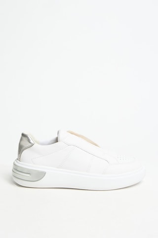 Sneakers plateformes en cuir - Blanc