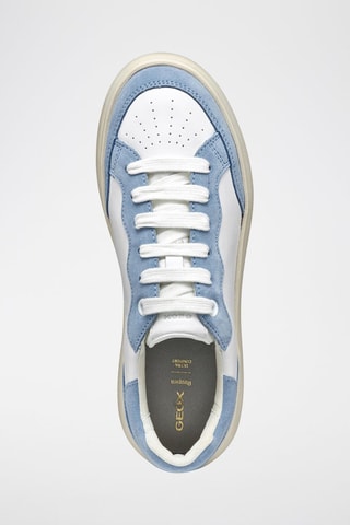 Baskets en cuir Spherica - Blanc et bleu clair