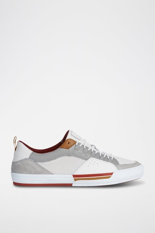 Baskets en cuir Kaven - Gris clair et blanc