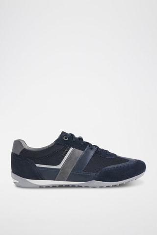 Baskets en cuir Wells - Bleu marine