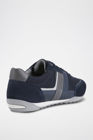 Baskets en cuir Wells - Bleu marine