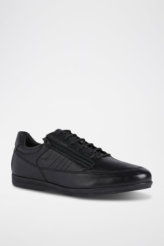 Baskets en cuir de mouton nappa Adrien - Noir