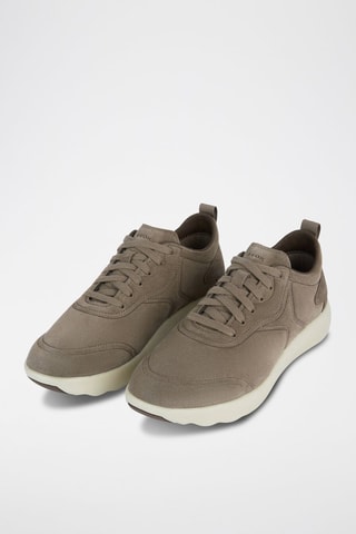 Baskets en cuir de veau nubuck Xtors - Taupe