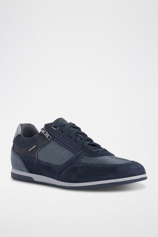 Baskets en cuir Renan - Bleu marine