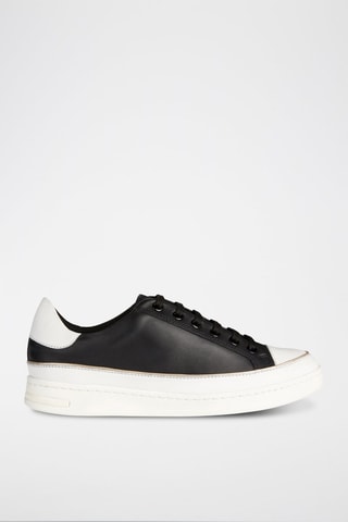 Baskets en cuir Jaysen - Noir et blanc