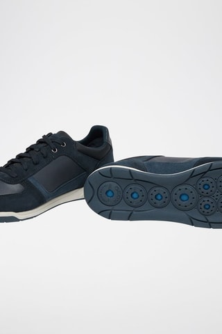 Baskets en cuir Spherica - Bleu marine
