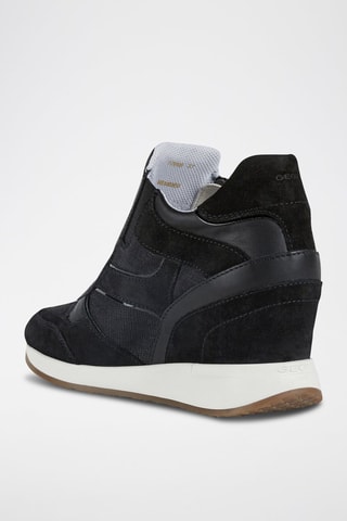 Baskets compensées en nubuck Nydame - Noir
