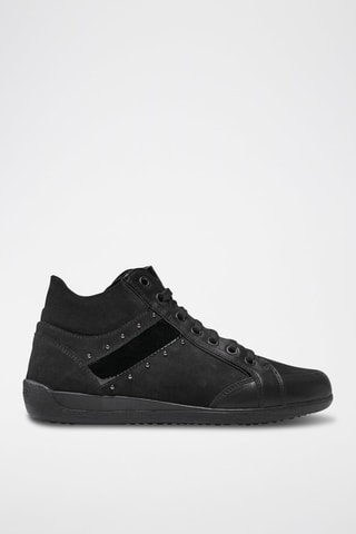 Baskets montantes en cuir Myria - Noir