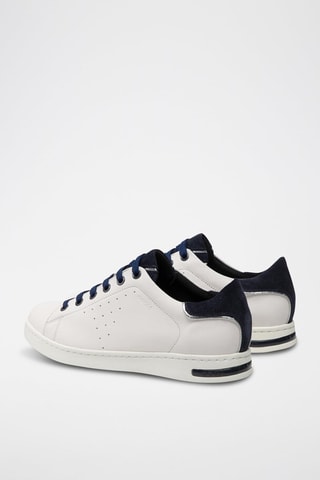 Baskets en cuir Jaysen - Blanc et bleu marine