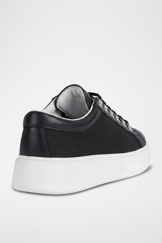 Baskets plateformes en cuir Nhenbus - Noir