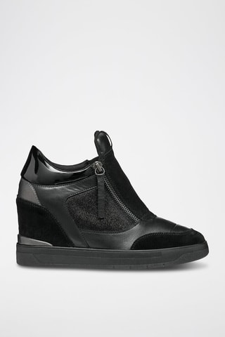 Baskets compensés en cuir Maurica - Noir
