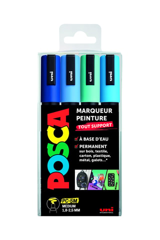 Set de 4 marqueurs PC-5M Posca - 1,8-2,5 mm