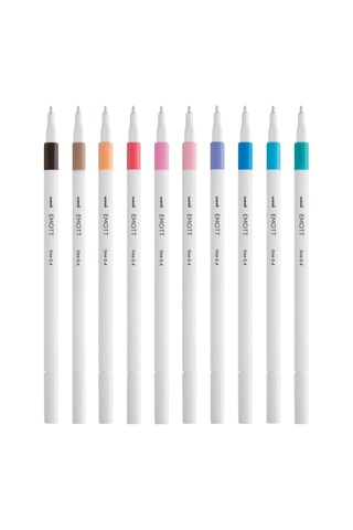 10 feutres couleurs pastel Emott - 0,4 mm