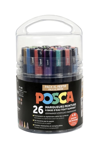 Pot de 26 marqueurs peinture Posca