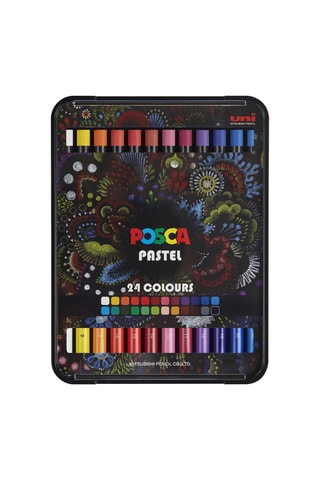 Lot de 24 crayons de cire pastel Posca