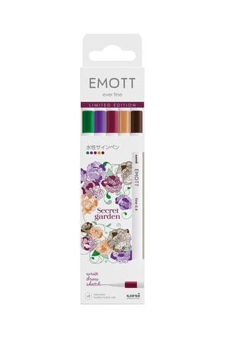 5 feutres Secret Garden Emott - 0,4 mm