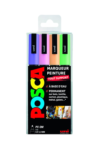 Set de 4 marqueurs PC-3M Posca - 0,9-1,3 mm