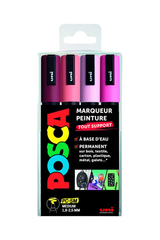 Set de 4 marqueurs PC-5M Posca - 1,8-2,5 mm