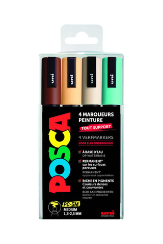 Set de 4 marqueurs PC-5M Posca - 1,8-2,5 mm